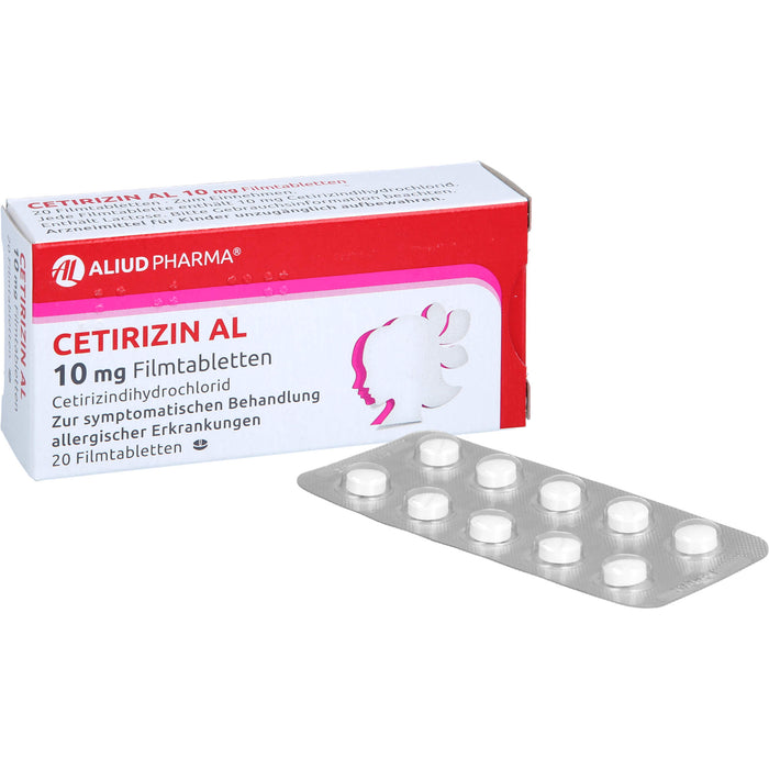 CETIRIZIN AL 10 mg Filmtabletten bei allergischen Erkrankungen, 20 pcs. Tablets