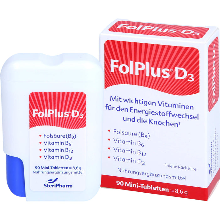 FolPlus + Vitamin D3 Mini-Tabletten, 90 pc Tablettes