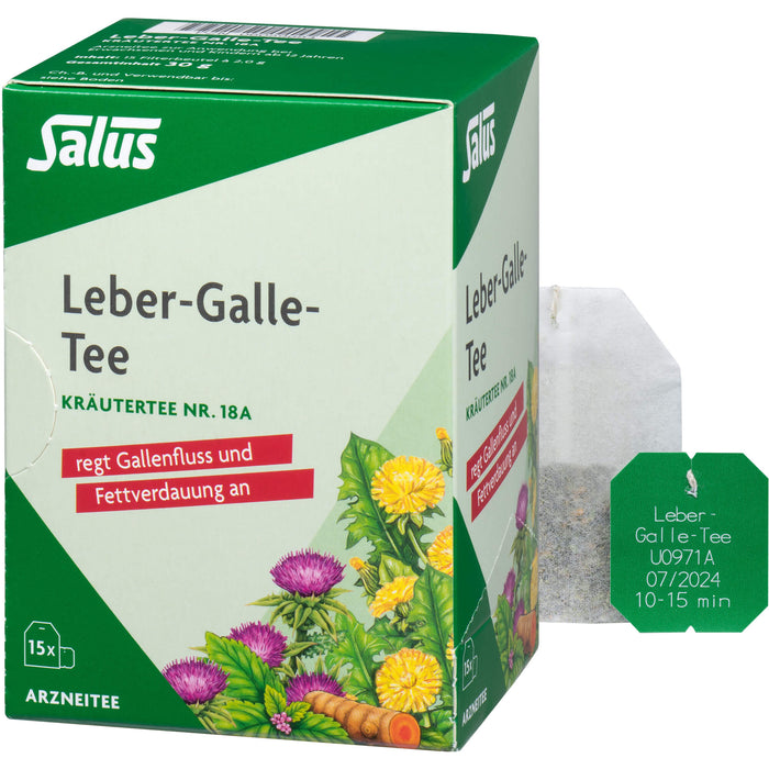 Salus Leber-Galle-Tee Kräutertee Nr. 18a, 15 pc Sac filtrant