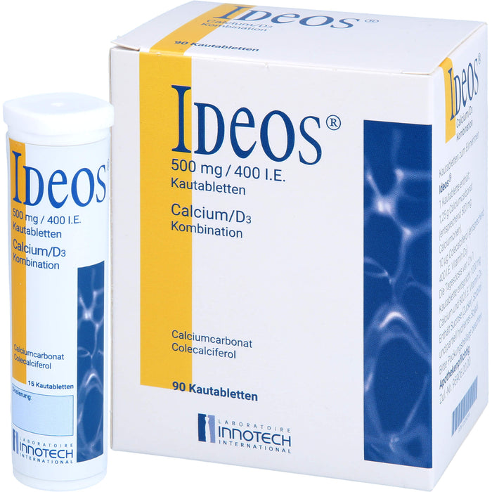 IDEOS 500 mg / 400 I.E. Kautabletten, 90 pcs. Tablets