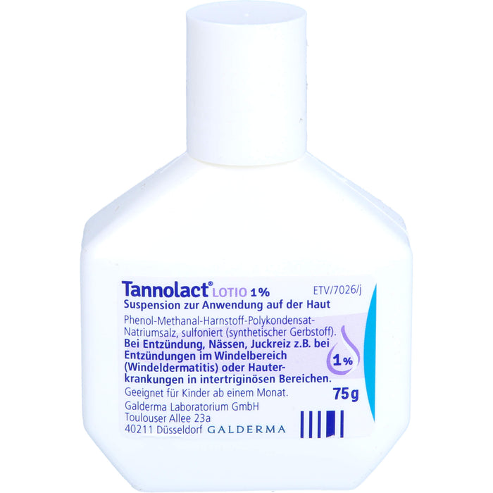 Tannolact Lotio 1 % Suspension zur Anwendung auf der Haut, 75 g Lotion