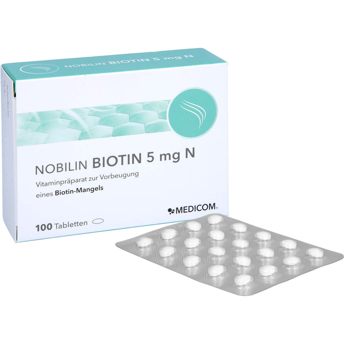 NOBILIN BIOTIN 5 mg Tabletten gegen Biotinmangel, 100 St. Tabletten