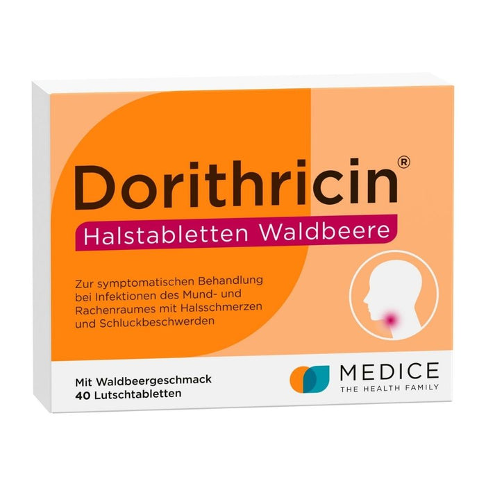 Dorithricin Halstabletten Waldbeere, 0,5 mg / 1,0 mg / 1,5 mg, Lutschtabletten, 40 St. Tabletten