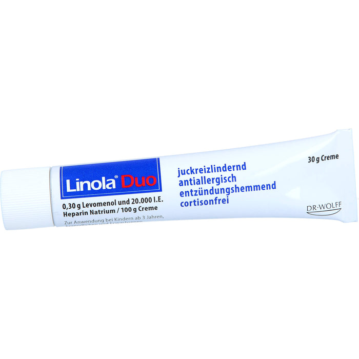 Linola Duo, 0,30 g Levomenol und 20.000 I.E. Heparin Natrium / 100 g Creme, 30 g CRE