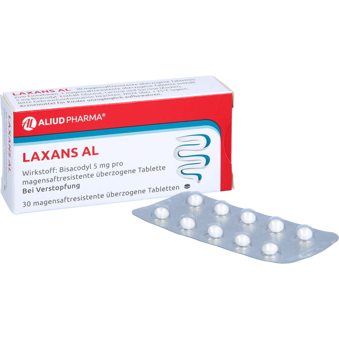 Laxans AL überzogene Tabletten bei Verstopfung, 30 pcs. Tablets