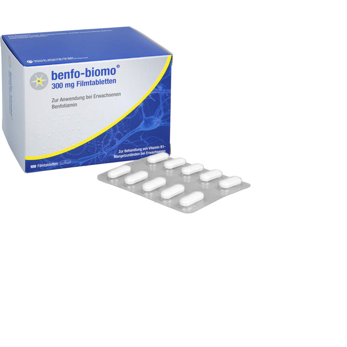 Benfo-biomo 300 mg Filmtabletten bei Vitamin B1-Mangelzuständen, 100 pc Tablettes