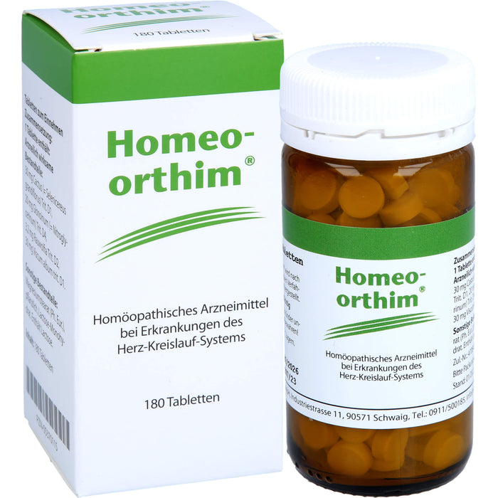 Homeo Orthim Tabletten bei Erkrankungen des Herz-Kreislauf-Systems, 180 pcs. Tablets