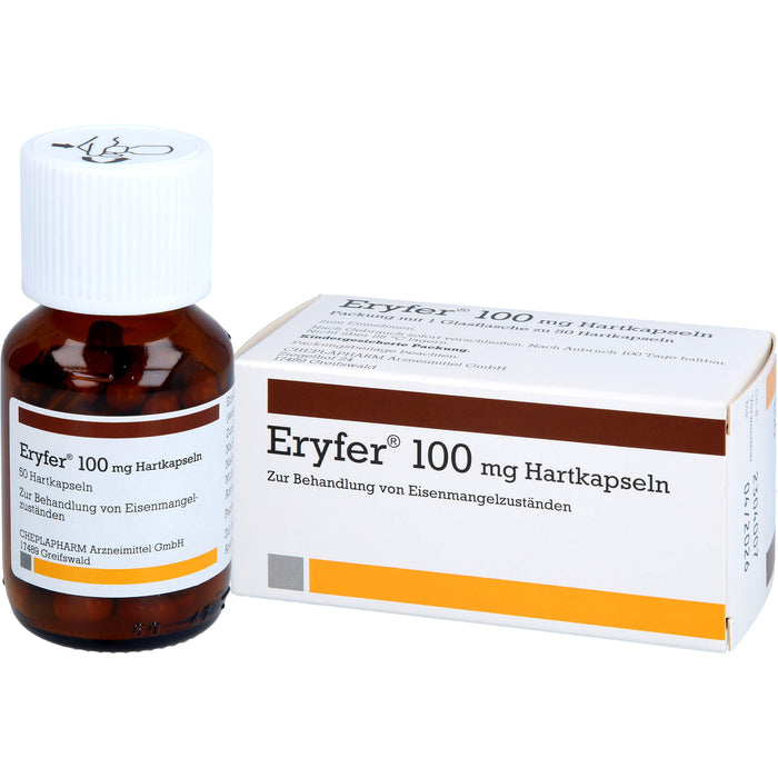 Eryfer 100 mg Hartkapseln bei Eisenmangelzuständen, 50 pc Capsules