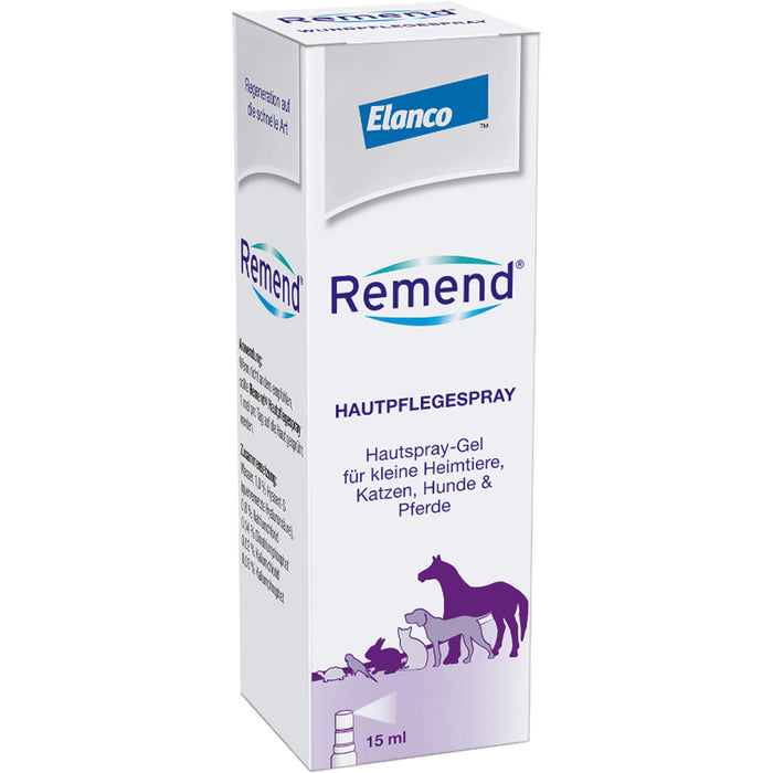 Remend Hautpflegespray für Katzen, Hunde und Pferde, 15 ml Lösung