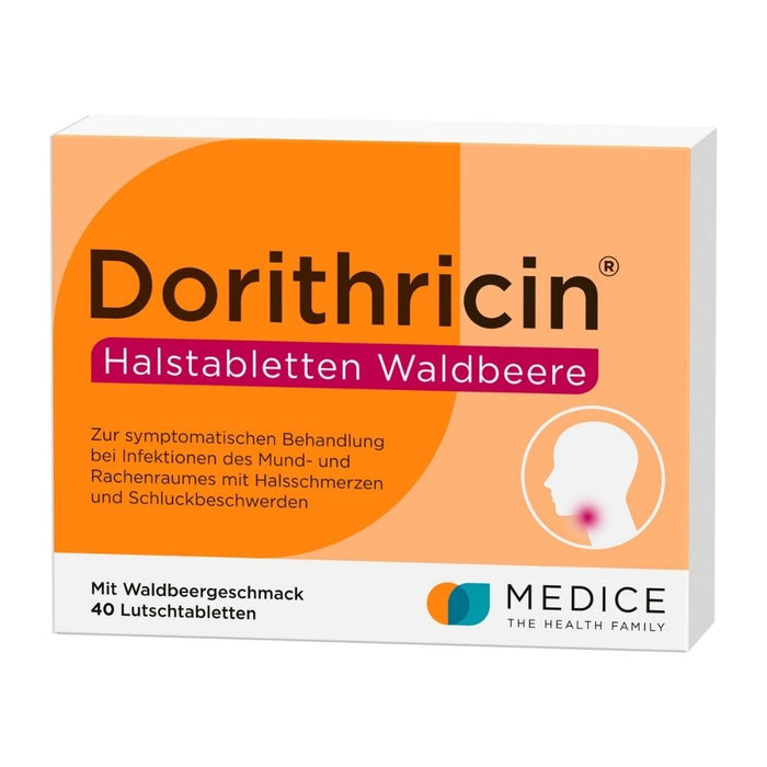 Dorithricin Halstabletten Waldbeere, 0,5 mg / 1,0 mg / 1,5 mg, Lutschtabletten, 40 pc Tablettes