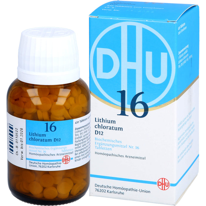 DHU Schüßler-Salz Nr. 16 Lithium chloratum D12 Tabletten, 420 pc Tablettes