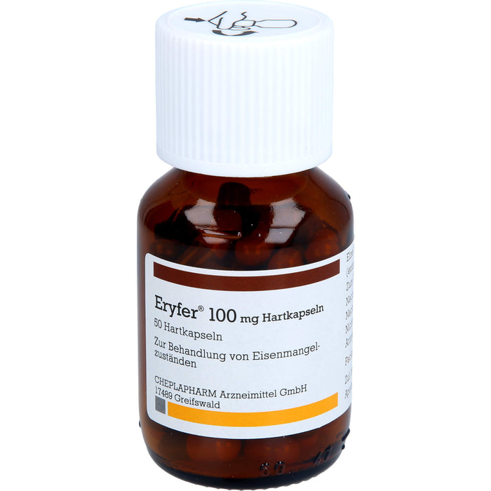 Eryfer 100 mg Hartkapseln bei Eisenmangelzuständen, 50 pcs. Capsules