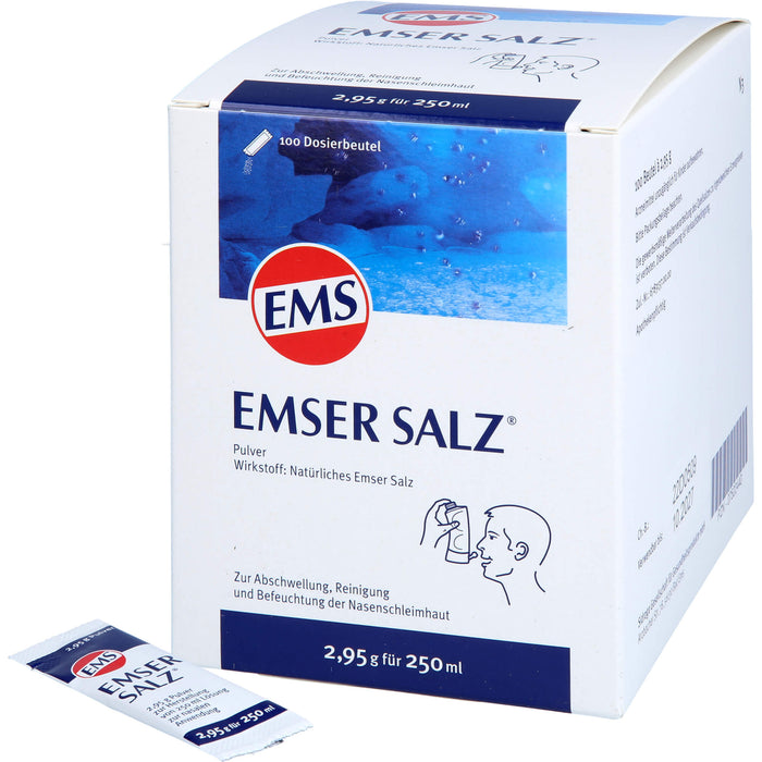 EMSER SALZ Beutel zur Abschwellung, Reinigung und Befeuchtung der Nasenchleimhaut, 100 pc Sachets