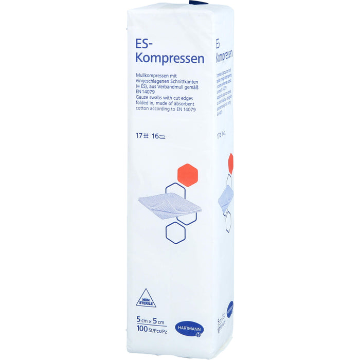 HARTMANN ES-Kompressen unsteril 16fach 5 x 5 cm, 100 pc Compresses