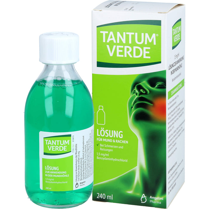 TANTUM VERDE Lösung bei Schmerzen und Reizungen im Mund- und Rachenraum, 240 ml Lösung