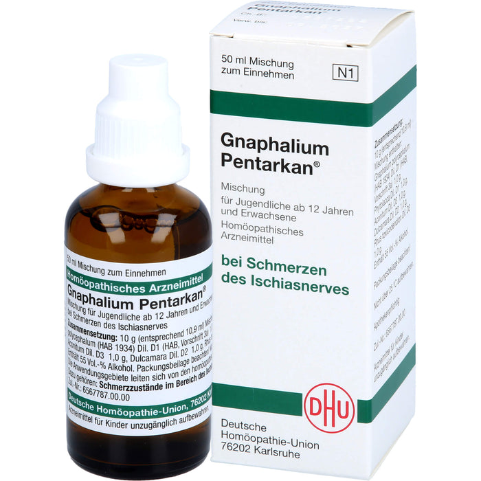 DHU Gnaphalium Pentarkan Mischung bei Schmerzen des Ischiasnerves, 50 ml Lösung