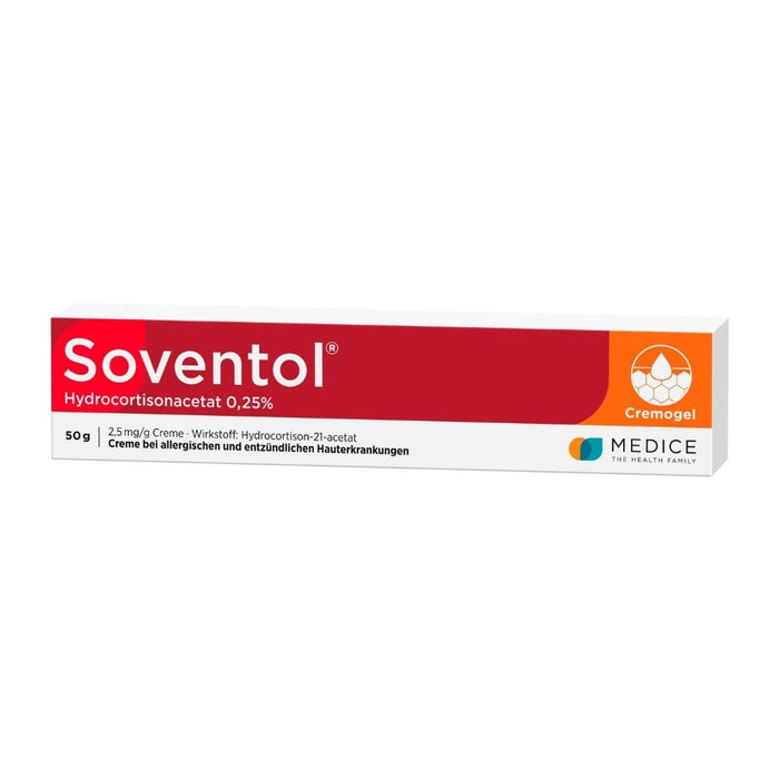 Soventol Hydrocortisonacetat 0,25%, 2,5 mg/g Creme, 50 g Creme