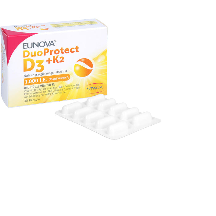 EUNOVA DuoProtect D3 + K2 Tropfen, 30 St. Kapseln