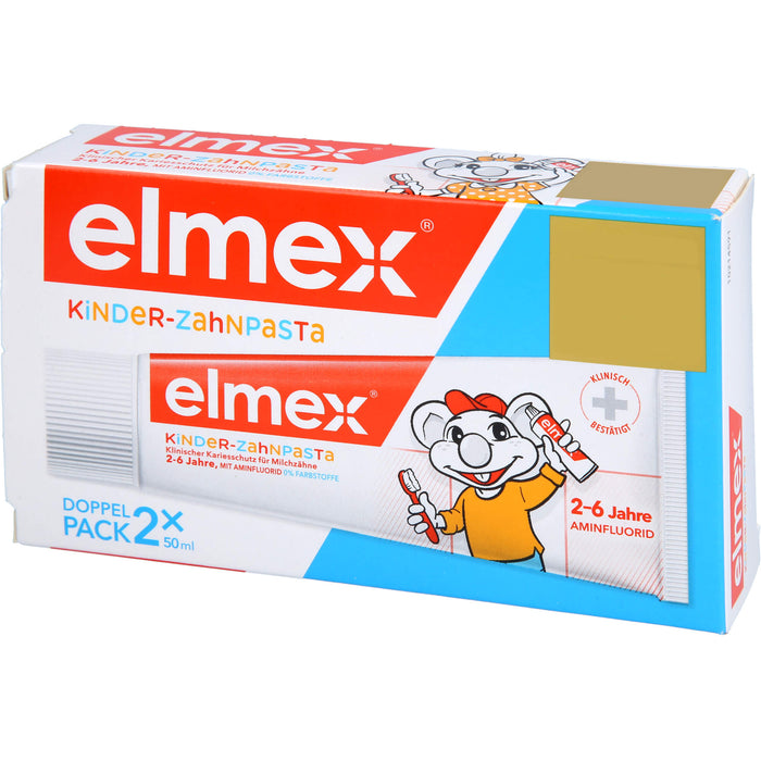 elmex Kinder - Zahnpasta 2-6 Jahre DuoPack, 2X50 ml ZPA