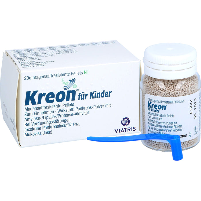 Kreon für Kinder, Magensaftresistente Pellets, 20 g Pulver