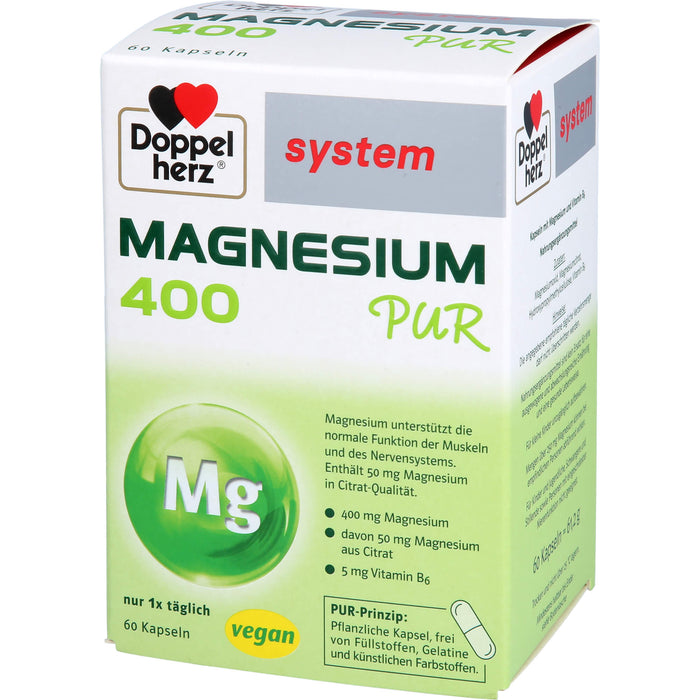 Doppelherz Magnesium 400 Pur system, 60 St KAP