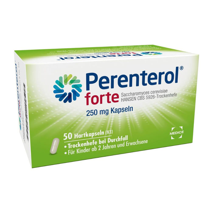 Perenterol forte 250 mg Kapseln Trockenhefe bei Durchfall, 50 St. Kapseln